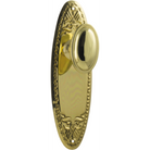 Door Knob Fitzroy Latch Pair Polished Brass H205xW63xP60mm in Polished Brass