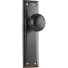 Door Knob Richmond Latch Pair Antique Copper H200xW50xP62mm in Antique Copper