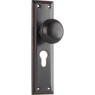 Door Knob Richmond Euro Pair Antique Copper H200xW50xP62mm in Antique Copper