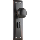Door Knob Richmond Privacy Pair Antique Copper H200xW50xP62mm in Antique Copper