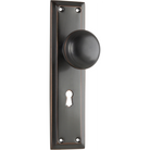 Door Knob Richmond Lock Pair Antique Copper H200xW50xP62mm in Antique Copper