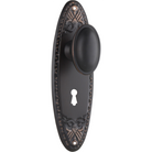 Door Knob Fitzroy Lock Pair Antique Copper H205xW63xP60mm in Antique Copper