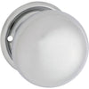 Door Knob Plain Round Rose Pair Chrome Plated D54xP53mm BP54mm in Chrome Plated