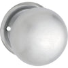 Door Knob Plain Round Rose Pair Satin Chrome D54xP53mm BP54mm in Satin Chrome