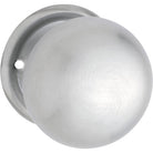 Door Knob Plain Round Rose Pair Satin Chrome D54xP53mm BP54mm in Satin Chrome