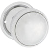 Door Knob Milled Edge Round Rose Pair Chrome Plated D45xP46mm BP45mm in Chrome Plated