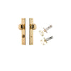 Door Knob Cambridge Rectangular Privacy Polished Brass CTC85mm H240xW38xP67mm Inbuilt Privacy Kit Tube Latch Split Cam 'T' Striker Polished Brass Backset 60mm, Privacy Bolt Round Bolt Polished Brass Backset 60mm in Polished Brass