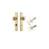 Door Knob Guildford Rectangular Privacy Polished Brass CTC85mm H240xW38xP60mm Inbuilt Privacy Kit Tube Latch Split Cam 'T' Striker Polished Brass Backset 60mm, Privacy Bolt Round Bolt Polished Brass Backset 60mm in Polished Brass