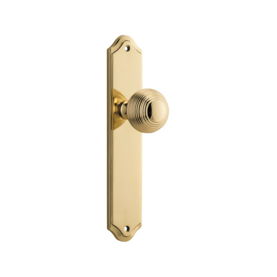 Door Knob Guildford Shouldered Latch Polished Brass H237xW50xP60mm in Polished Brass