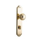 Door Knob Guildford Shouldered Privacy Polished Brass CTC85mm H240xW50xP60mm in Polished Brass