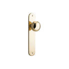 Door Knob Paddington Oval Latch Polished Brass H240xW50xP68mm in Polished Brass