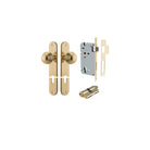 Door Knob Guildford Oval Euro Polished Brass CTC85mm H240xW40xP60mm Entrance Kit, Mortice Lock Euro Polished Brass CTC85mm Backset 60mm, Euro Cylinder Dual Function 5 Pin Polished Brass L65mm KA1 in Polished Brass