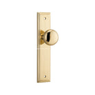 Door Knob Cambridge Stepped Latch Polished Brass H237xW50xP67mm in Polished Brass