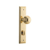 Door Knob Guildford Stepped Privacy Polished Brass CTC85mm H240xW50xP60mm in Polished Brass