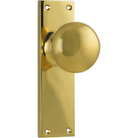 Door Knob Victorian Latch Pair Polished Brass H152xW42xP75mm in Polished Brass
