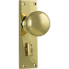Door Knob Victorian Privacy Pair Polished Brass H152xW42xP75mm in Polished Brass