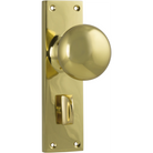 Door Knob Victorian Privacy Pair Polished Brass H152xW42xP75mm in Polished Brass