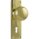 Door Knob Victorian Lock Pair Polished Brass H152xW42xP75mm in Polished Brass