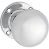 Door Knob Victorian Round Rose Pair Chrome Plated D54xP65mm BP57mm in Chrome Plated