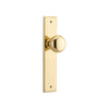 Door Knob Cambridge Chamfered Latch Polished Brass H240xW50xP63mm in Polished Brass