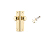 Door Knob Cambridge Chamfered Polished Brass D55xP62mm BPH240xW50mm Passage Kit, Tube Latch Split Cam 'T' Striker Polished Brass Backset 60mm in Polished Brass