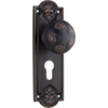 Door Knob Nouveau Euro Pair Antique Copper H188xW58xP60mm in Antique Copper