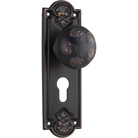 Door Knob Nouveau Euro Pair Antique Copper H188xW58xP60mm in Antique Copper