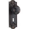 Door Knob Nouveau Lock Pair Antique Copper H188xW58xP60mm in Antique Copper