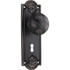 Door Knob Nouveau Lock Pair Antique Copper H188xW58xP60mm in Antique Copper