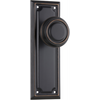 Door Knob Edwardian Latch Pair Antique Copper H185xW60xP57mm in Antique Copper