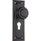 Door Knob Edwardian Euro Pair Antique Copper H185xW60xP57mm in Antique Copper