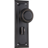 Door Knob Edwardian Privacy Pair Antique Copper H185xW60xP57mm in Antique Copper