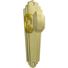 Door Knob Elwood Art Deco Latch Pair Polished Brass H200xW63xP47mm in Polished Brass