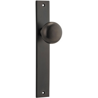 Door Knob Cambridge Rectangular Latch Signature Brass H240xW38xP67mm in Signature Brass