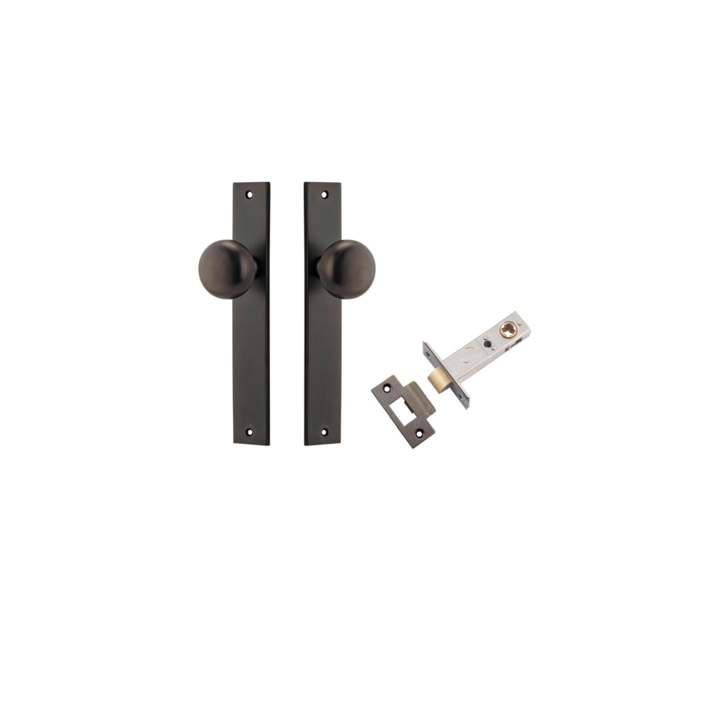 Door Knob Cambridge Rectangular Latch Signature Brass H240xW38xP67mm Passage Kit Tube Latch Split Cam 'T' Striker Signature Brass Backset 60mm in Signature Brass