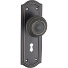Door Knob Kensington Lock Pair Antique Copper H175xP57xW58mm in Antique Copper