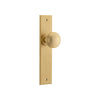 Door Knob Paddington Chamfered Latch Brushed Brass H240xW50xP63mm in Brushed Brass