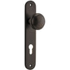 Door Knob Paddington Oval Euro Signature Brass CTC85mm H240xW50xP68mm in Signature Brass