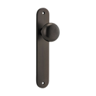 Door Knob Cambridge Oval Latch Signature Brass H240xW40xP67mm in Signature Brass