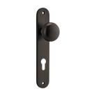 Door Knob Cambridge Oval Euro Signature Brass CTC85mm H240xW40xP67mm in Signature Brass
