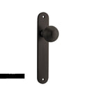 Door Knob Guildford Oval Latch Signature Brass H240xW40xP60mm in Signature Brass