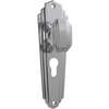 Door Knob Elwood Art Deco Euro Pair Chrome Plated H200xW63xP47mm in Chrome Plated