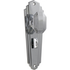 Door Knob Elwood Art Deco Privacy Pair Chrome Plated H200xW63xP47mm in Chrome Plated