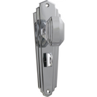 Door Knob Elwood Art Deco Privacy Pair Chrome Plated H200xW63xP47mm in Chrome Plated