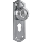 Door Knob Kensington Euro Pair Chrome Plated H175xP57xW58mm in Chrome Plated