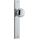 Door Knob Cambridge Rectangular Latch Polished Chrome H240xW38xP67mm in Polished Chrome