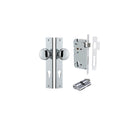 Door Knob Cambridge Rectangular Euro Polished Chrome CTC85mm H240xW38xP67mm Entrance Kit Mortice Lock Euro Polished Chrome CTC85mm Backset 60mm, Euro Cylinder Dual Function 5 Pin Polished Chrome L65mm KA1 in Polished Chrome