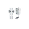 Door Knob Guildford Rectangular Euro Polished Chrome CTC85mm H240xW38xP60mm Entrance Kit Mortice Lock Euro Polished Chrome CTC85mm Backset 60mm, Euro Cylinder Dual Function 5 Pin Polished Chrome L65mm KA1 in Polished Chrome
