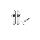 Door Knob Paddington Shouldered Latch Polished Chrome H240xW50xP68mm Passage Kit, Tube Latch Split Cam 'T' Striker Polished Chrome Backset 60mm in Polished Chrome