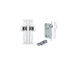 Door Knob Paddington Chamfered Euro Pair Polished Chrome CTC85mm D55xP63mm BPH240xW50mm, Mortice Lock Euro Polished Chrome CTC85mm Backset 60mm, Euro Cylinder Key Thumb 5 Pin Polished Chrome 65mm KA4 in Polished Chrome
